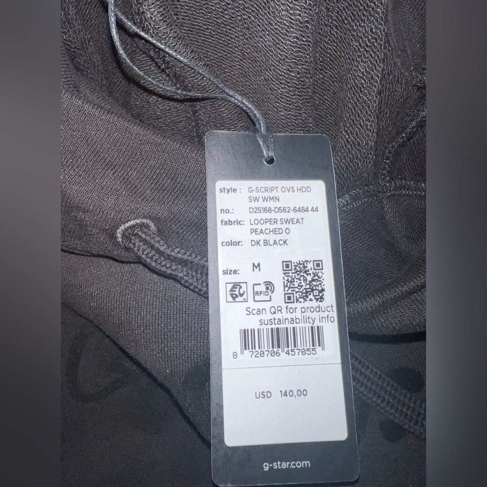 G-Star RAW G-Script Oversized Hoodie – Size Medium – NWT - Picture 9 of 10